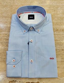 Camisa lisa azul celeste para hombre